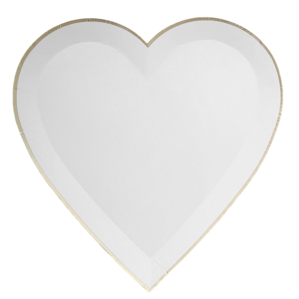 YIWU SANDY PAPER PRODUCTS CO., LTD Everyday Entertaining Large Heart Shaped Lunch Paper Plates, White, 9 Inches, 8 Count 810120712918