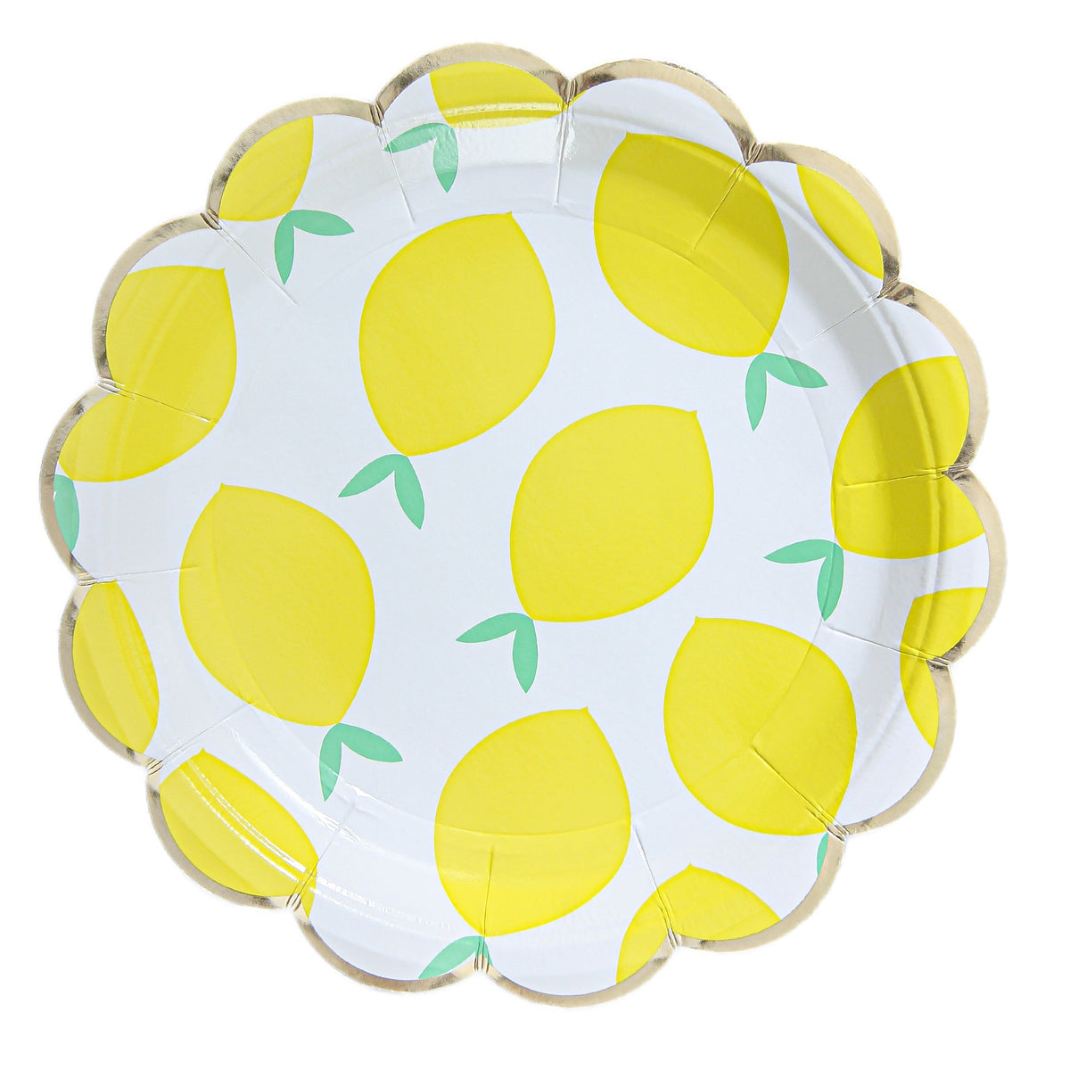 YIWU SANDY PAPER PRODUCTS CO., LTD Everyday Entertaining Lemoncello Large Lunch Paper Plates, 9 Inches, 8 Count
