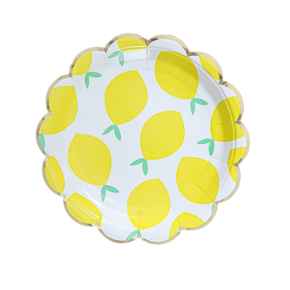 YIWU SANDY PAPER PRODUCTS CO., LTD Everyday Entertaining Lemoncello Small Dessert Paper Plates, 7 Inches, 8 Count