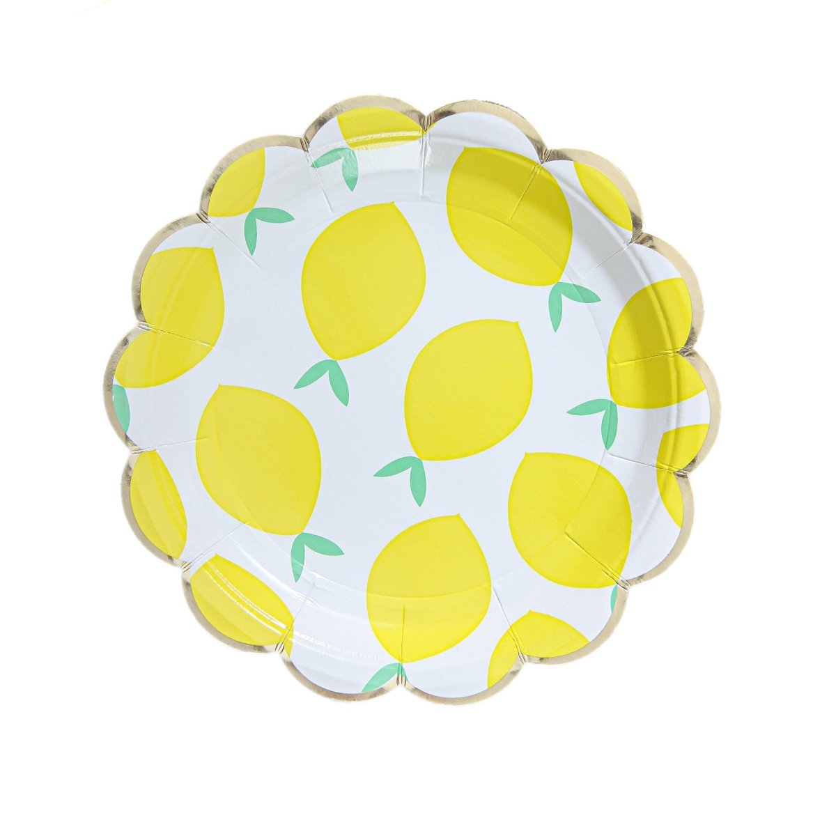 YIWU SANDY PAPER PRODUCTS CO., LTD Everyday Entertaining Lemoncello Small Dessert Paper Plates, 7 Inches, 8 Count