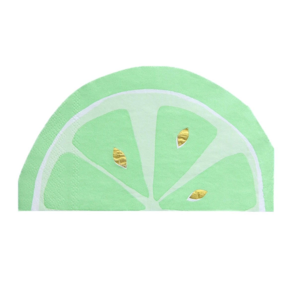 YIWU SANDY PAPER PRODUCTS CO., LTD Everyday Entertaining Lime Party Lime-Shaped Paper Napkins, 16 Count
