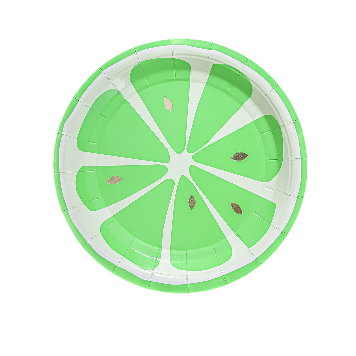 YIWU SANDY PAPER PRODUCTS CO., LTD Everyday Entertaining Lime Party Small Round Dessert Paper Plates, 7 Inches, 8 Count