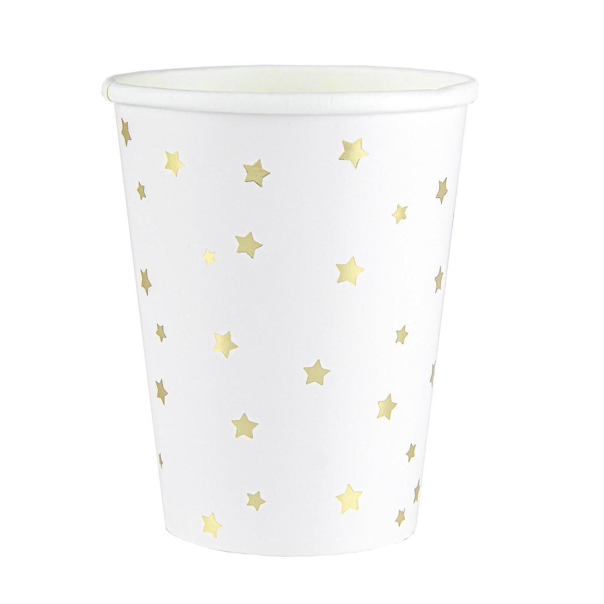 YIWU SANDY PAPER PRODUCTS CO., LTD Everyday Entertaining Little Stars Paper Cups, Gold, 9 oz, 8 Count 810120713120