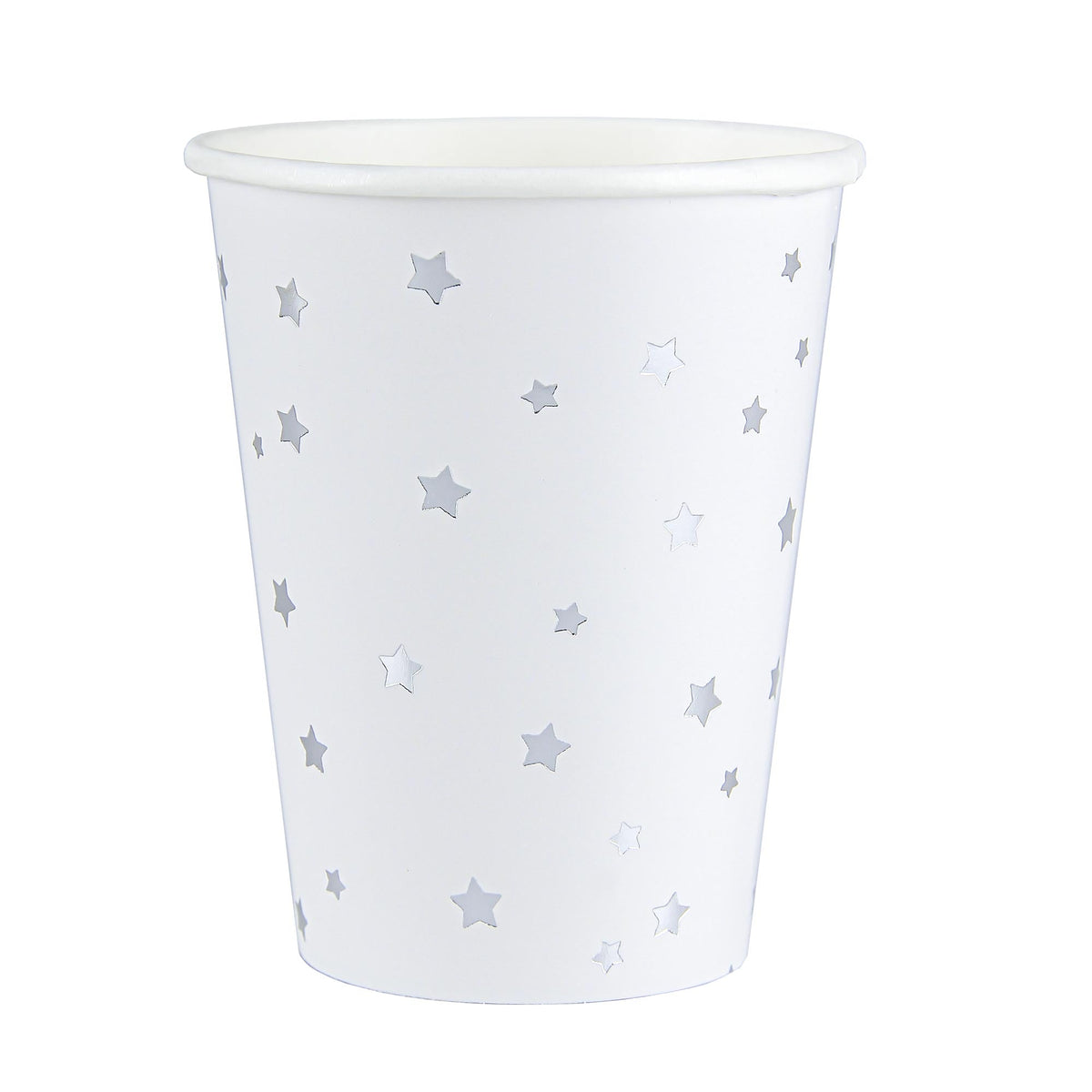 YIWU SANDY PAPER PRODUCTS CO., LTD Everyday Entertaining Little Stars Paper Cups, Silver, 9 oz, 8 Count 810120713083