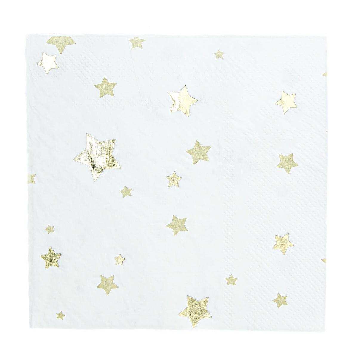 YIWU SANDY PAPER PRODUCTS CO., LTD Everyday Entertaining Little Stars Small Beverage Napkins, Gold, 16 Count 810120713151