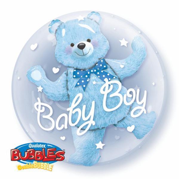 LE GROUPE BLC INTL INC Balloons Baby Boy Bear Double Bubble Balloon