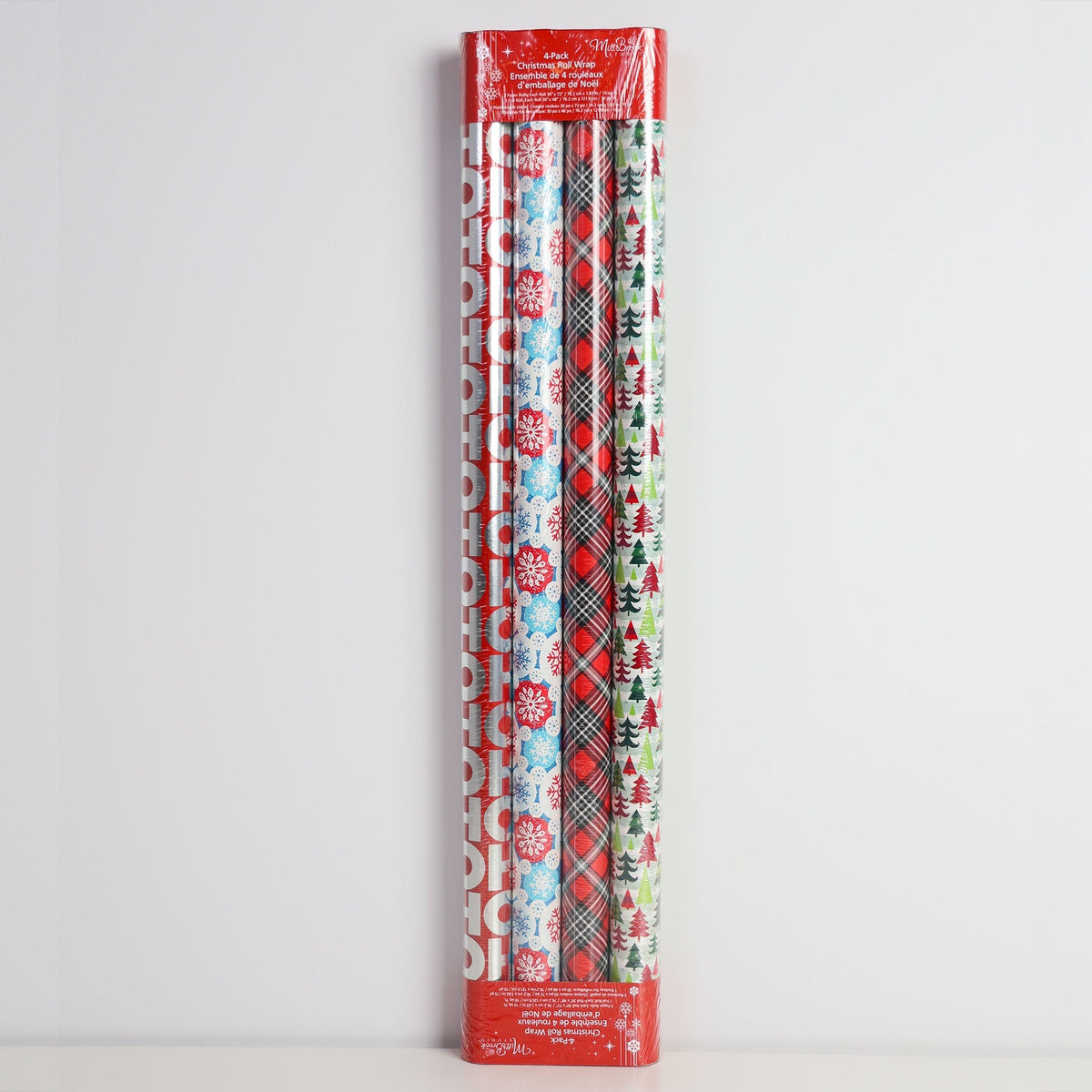 A-LINE Christmas Christmas Roll Wrap, Assortment, 4 Count 882636995284