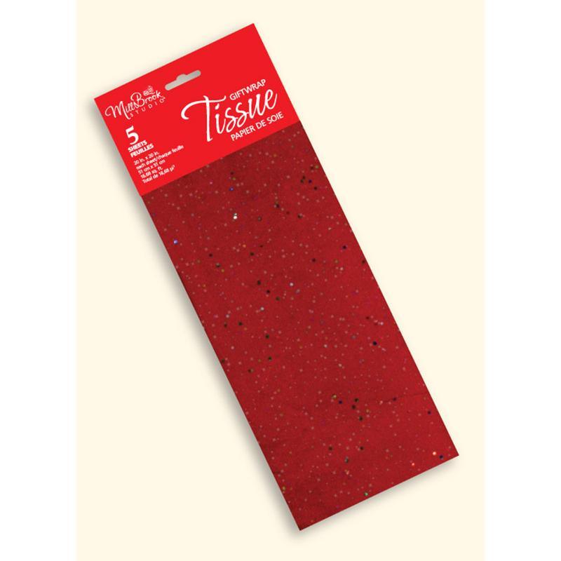 Buy Christmas Christmas Tissue Paper With Glitter - Red 6/pkg sold at Party Expert