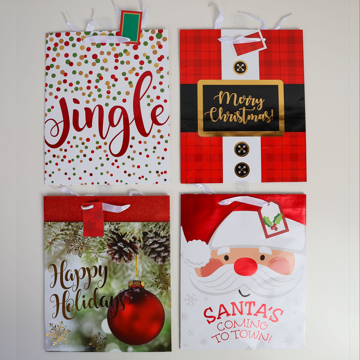 A-LINE Christmas Large Christmas Foil Gift Bag, Assortment, 1 Count 882636993297