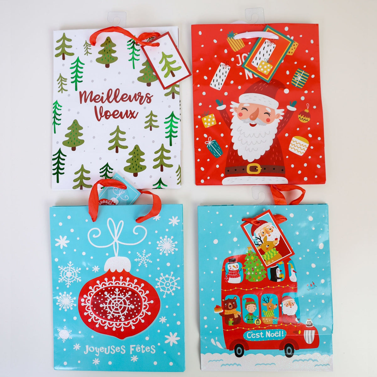 A-LINE Christmas Medium Christmas Gift Bag, French Version, Assortment, 1 Count 882636992993