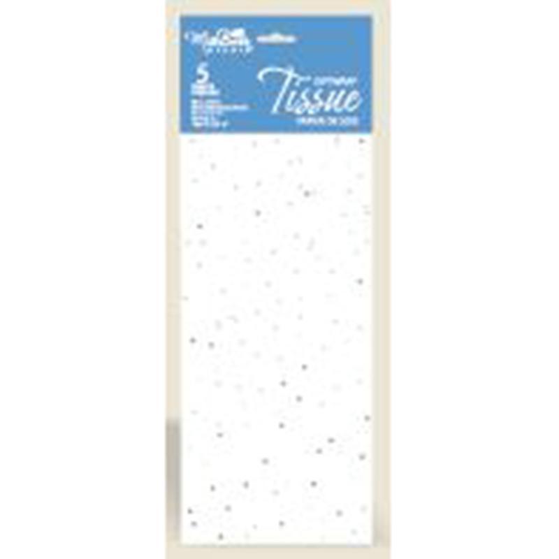 Buy Gift Wrap & Bags Premium Tissue Paper - White With Sequins 6/pkg sold at Party Expert