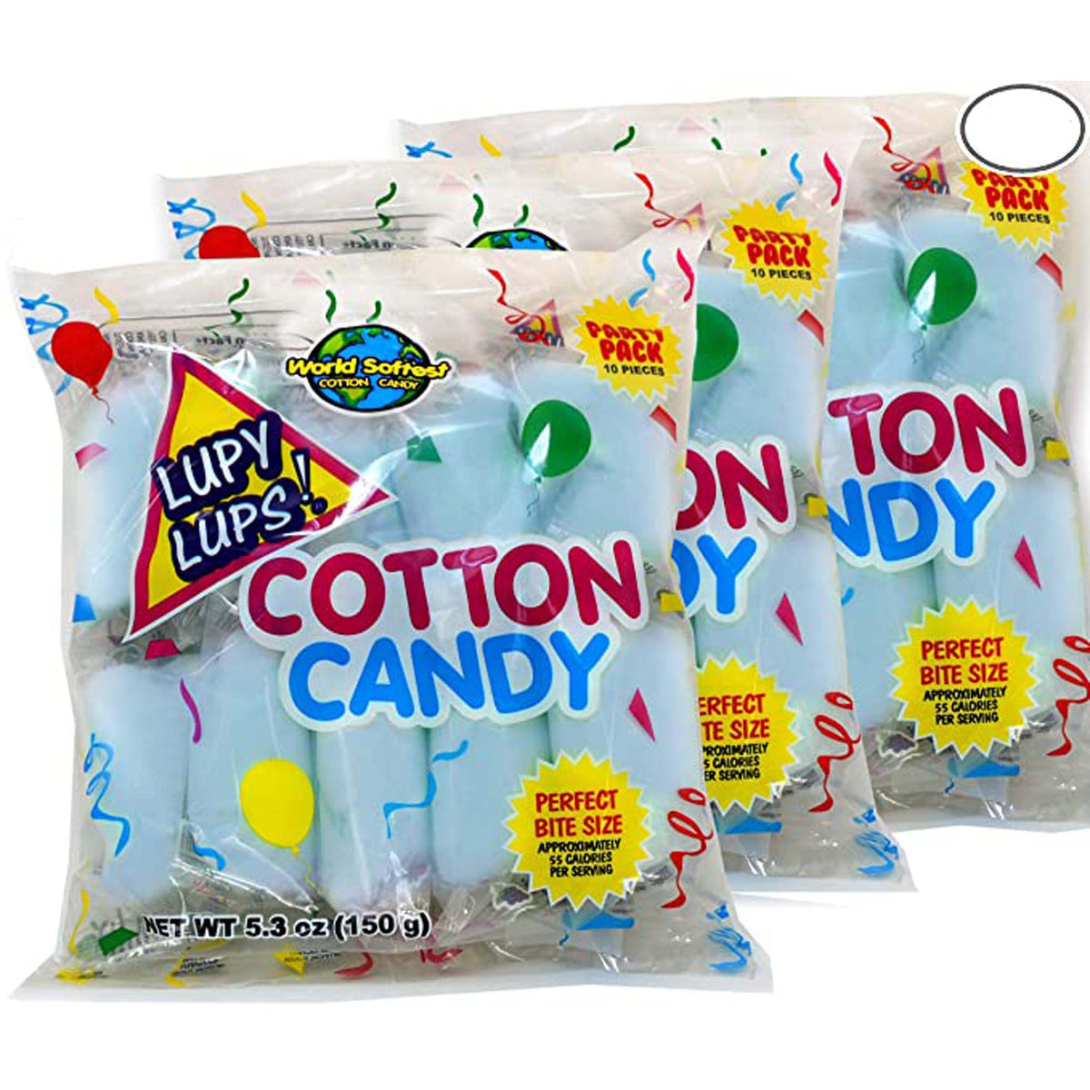 ALBERT & SON INC. Candy Blue Raspberry Cotton Candy, 10 Count 850015776571