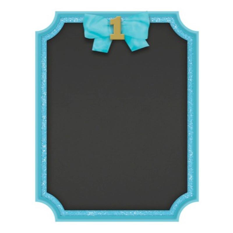 Buy 1st Birthday 1st Birthday - Easel Glitter Sign - Blue sold at Party Expert