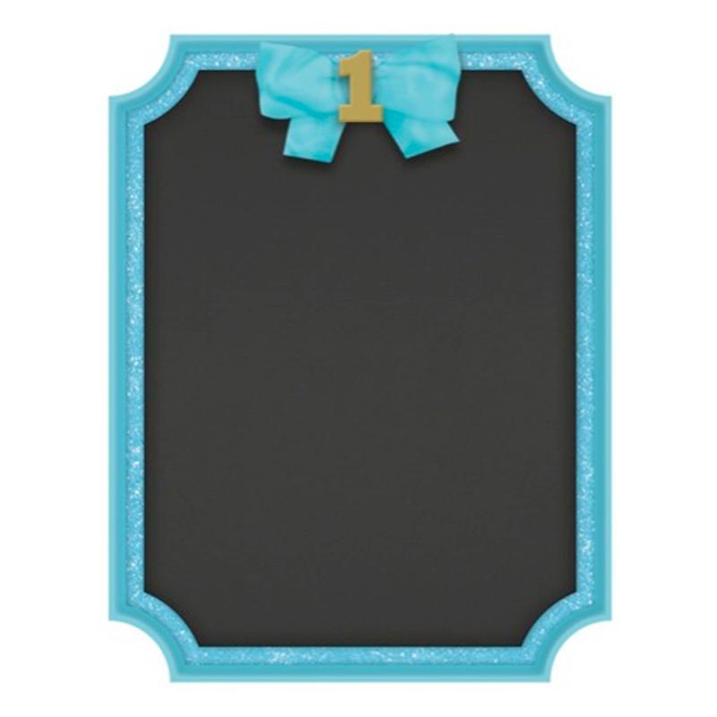 Buy 1st Birthday 1st Birthday - Easel Glitter Sign - Blue sold at Party Expert