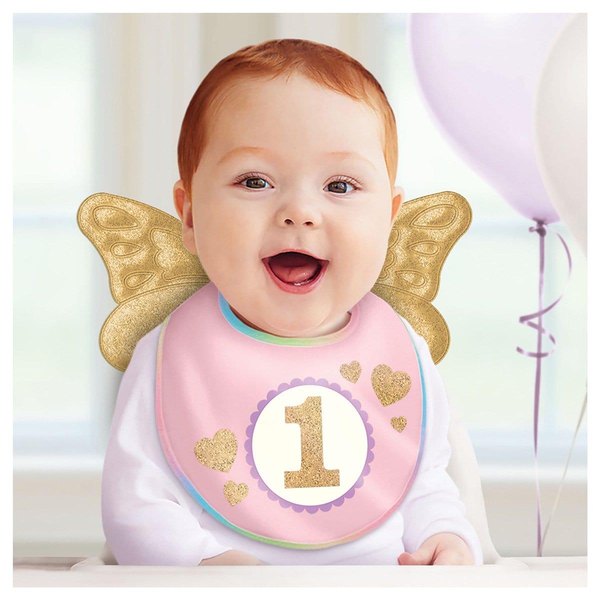 Buy 1st Birthday 1st Birthday Girl - Bib With Wings sold at Party Expert