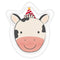 AMSCAN CA 1st Birthday Barnyard Party, Cow Shaped Paper Plates, 8 Count