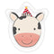 AMSCAN CA 1st Birthday Barnyard Party, Cow Shaped Paper Plates, 8 Count