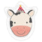AMSCAN CA 1st Birthday Barnyard Party, Cow Shaped Paper Plates, 8 Count