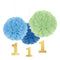 Buy 1st Birthday Blue & Green Fluffy Decorations with Glitter 1, 3 Counts sold at Party Expert