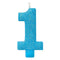 Buy 1st Birthday Boy Mix & Match Glitter Candle #1 - Blue sold at Party Expert