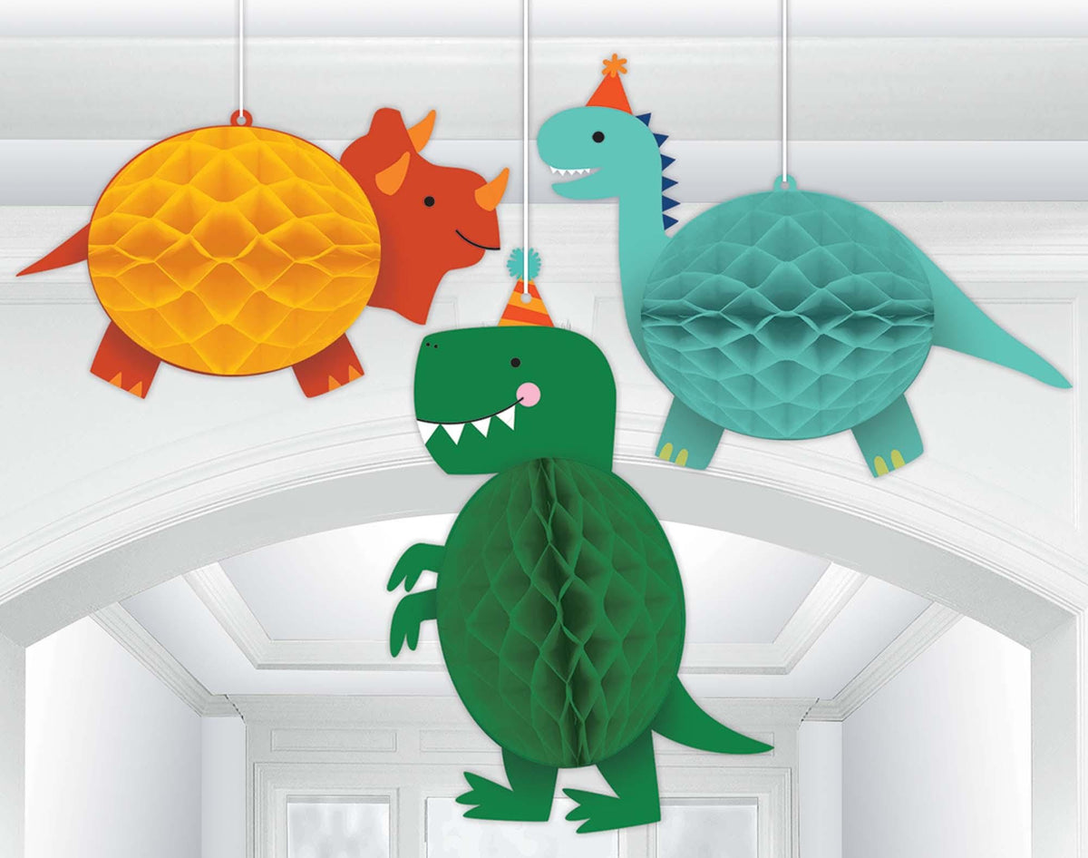Buy 1st Birthday Dino-Mite - Honeycomb Decoration 3/pkg sold at Party Expert