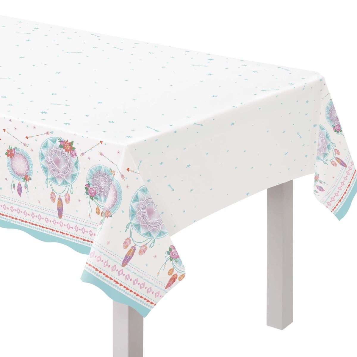 AMSCAN CA 1st Birthday Free Spirit Birthday Rectangular Plastic Table Cover, 1 Count