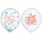 AMSCAN CA 1st Birthday Free Spirit Printed Latex Balloons with Confetti, 12 Inches, 6 Count