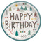AMSCAN CA 1st Birthday Wilderness Birthday Small Round Dessert Paper Plates, 7 Inches, 8 Count