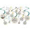 AMSCAN CA 1st Birthday Wilderness Birthday Spiral Decoration Kit with Cutouts, 12 Count