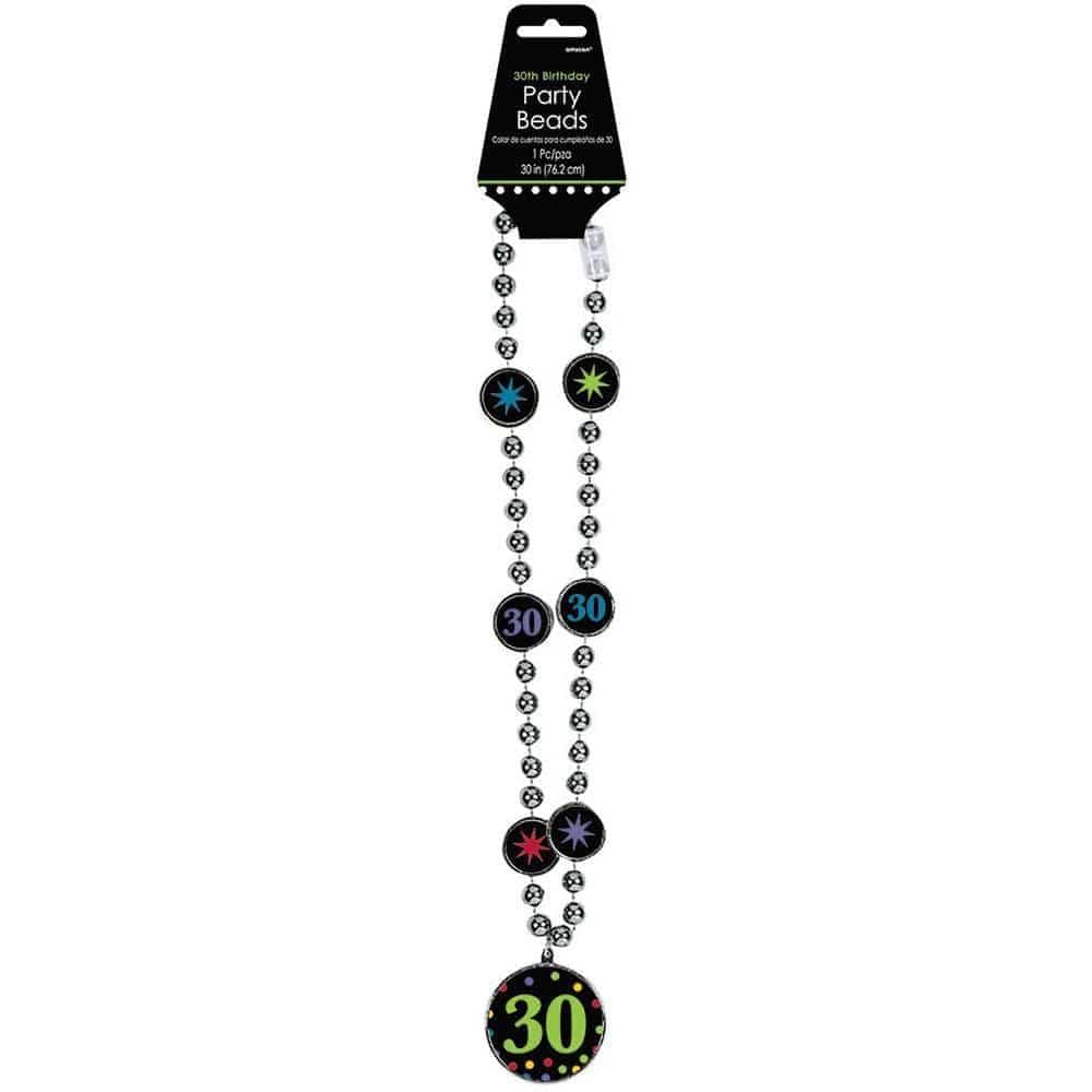 Buy Age Specific Birthday 30th - Bead Necklace 17 in. sold at Party Expert