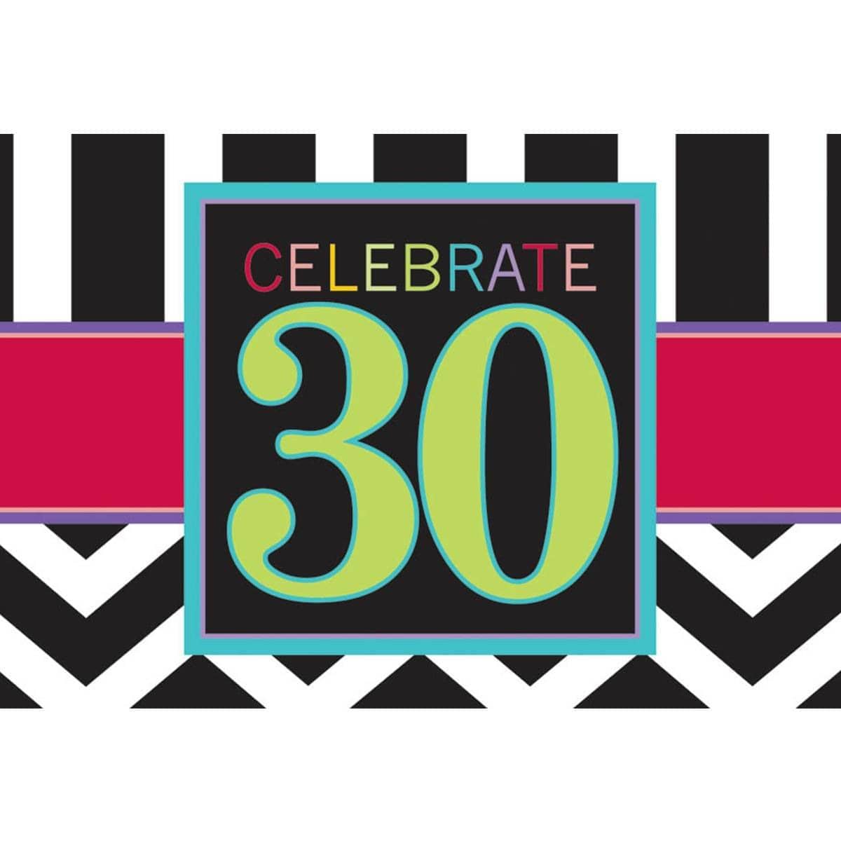 Buy Age Specific Birthday 30th Celebration - Invitations 8/pkg. sold at Party Expert