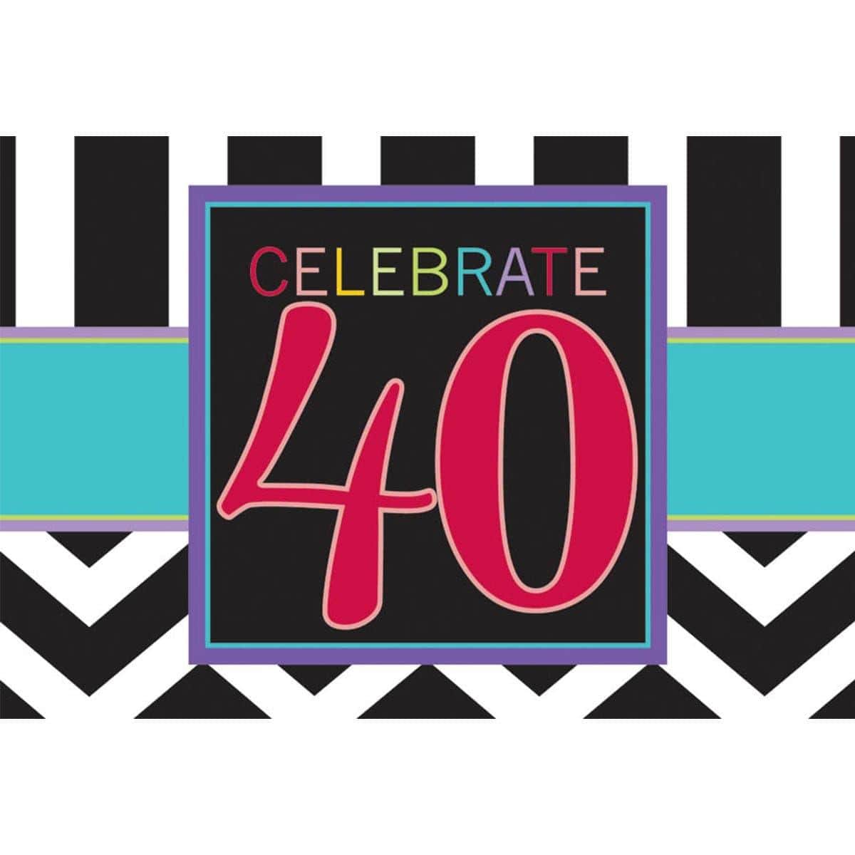 Buy Age Specific Birthday 40th Celebration - Invitations 8/pkg. sold at Party Expert