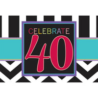 Buy Age Specific Birthday 40th Celebration - Invitations 8/pkg. sold at Party Expert