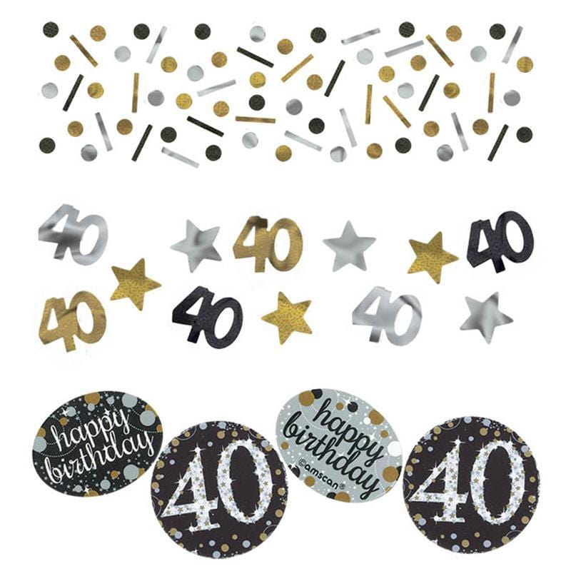 Buy Age Specific Birthday 40th Sparkling Celeb - Confetti 1.2 Oz. sold at Party Expert