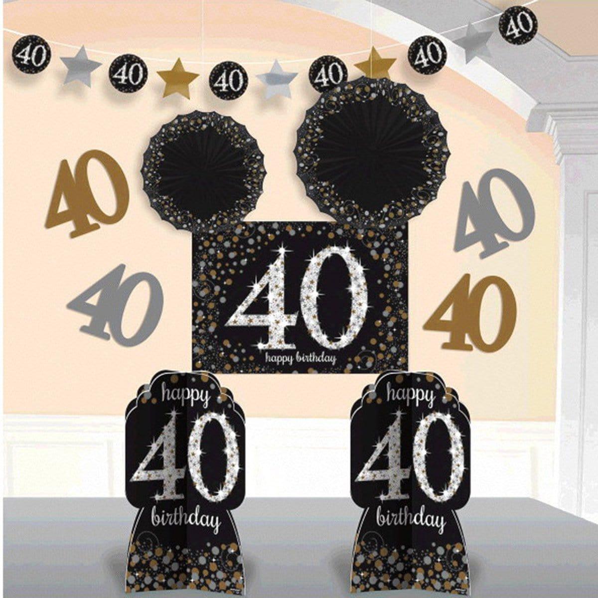 Buy Age Specific Birthday 40th Sparkling Celeb - Room Decorating Kit sold at Party Expert