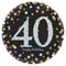 Buy Age Specific Birthday 40th Sparkling Celeb - Round Plates 9 In. 8/pkg. sold at Party Expert