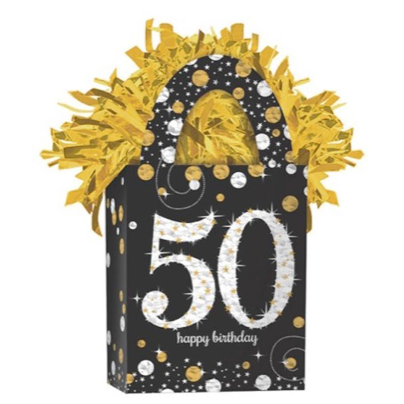 Buy Age Specific Birthday 50th Sparkling Celeb. - Balloon Weight sold at Party Expert