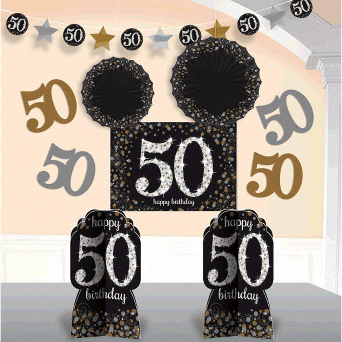 Buy Age Specific Birthday 50th Sparkling Celeb - Room Decorating Kit sold at Party Expert