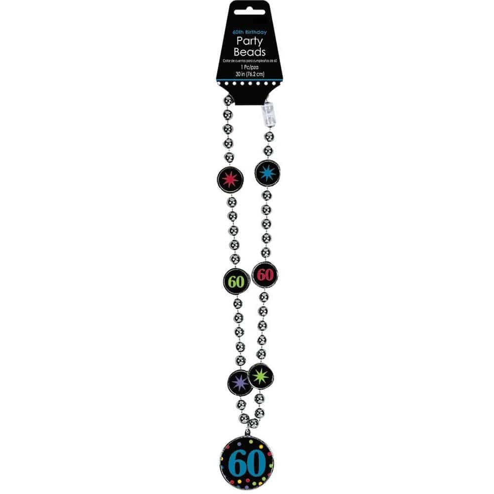 Buy Age Specific Birthday 60th - Beaded Necklace 17 in. sold at Party Expert