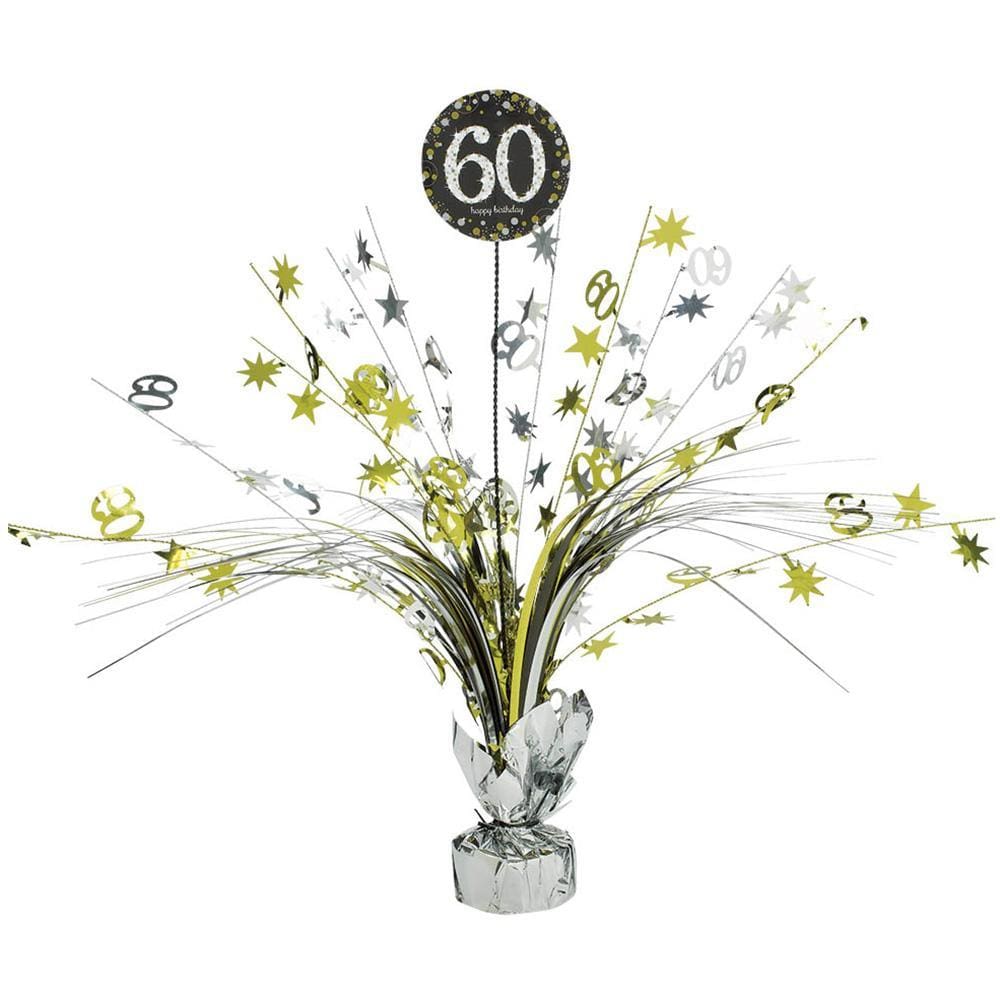 Buy Age Specific Birthday 60th Sparkling Celeb - Spray Centerpiece 18 In. sold at Party Expert