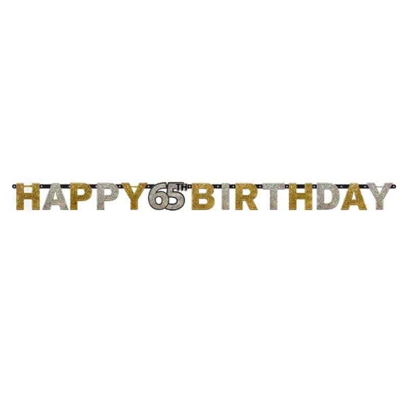 Buy Age Specific Birthday 65th Sparkling Celeb - Banner sold at Party Expert