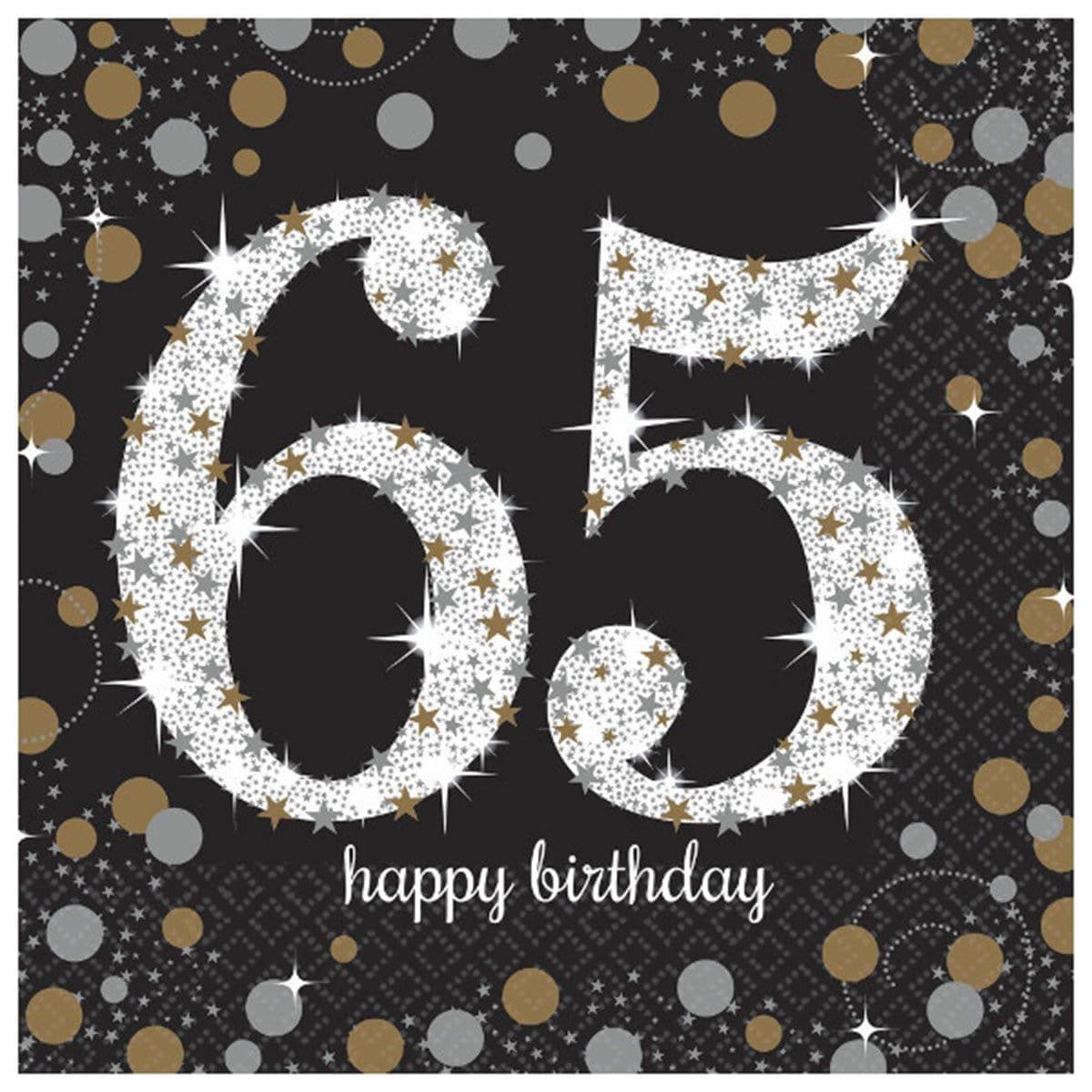 Buy Age Specific Birthday 65th Sparkling Celeb - Lunch Napkin 16/pkg sold at Party Expert