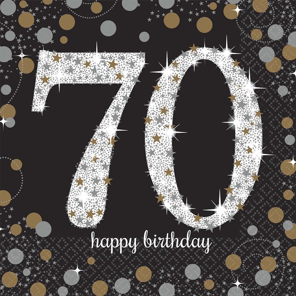 Buy Age Specific Birthday 70th Sparkling Celeb - Lunch Napkins 16/pkg sold at Party Expert