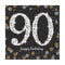 Buy Age Specific Birthday 90th Sparkling Celeb - Beverage Napkins 16/pkg sold at Party Expert