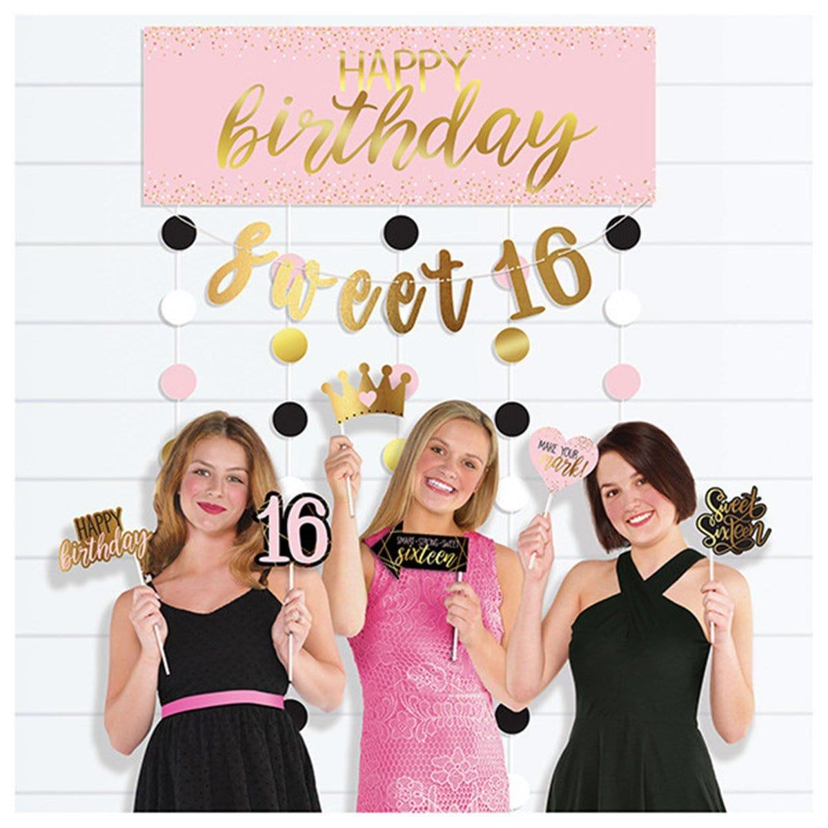 Buy Age Specific Birthday Blush Sixteen - Photo Booth Kit sold at Party Expert