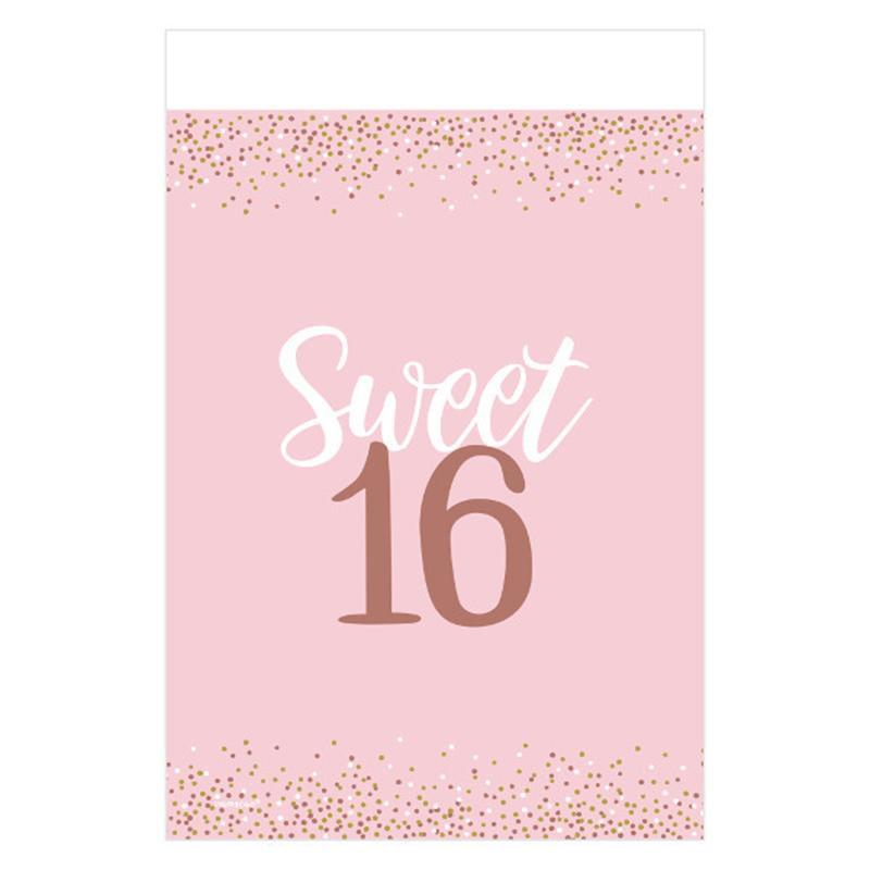 Buy Age Specific Birthday Blush Sixteen - Tablecover sold at Party Expert