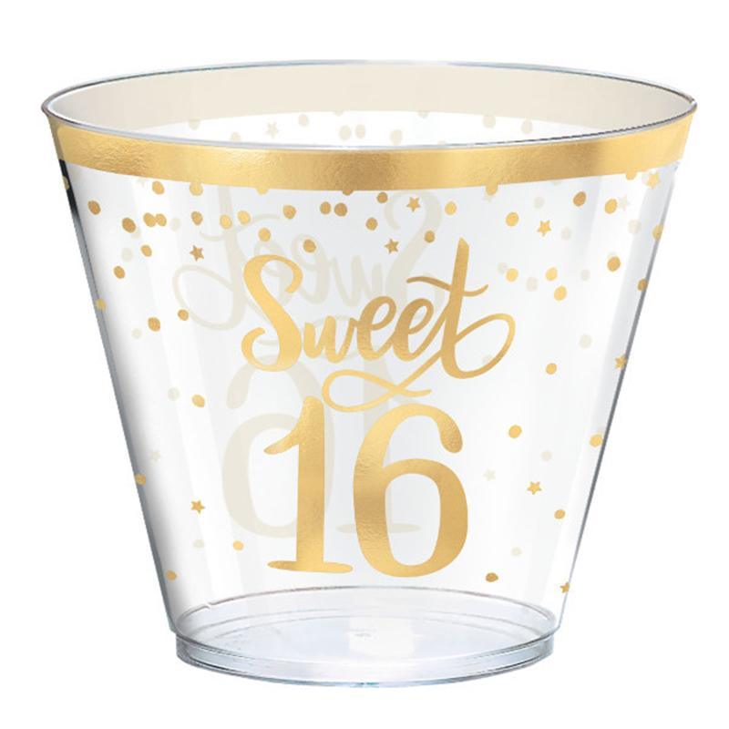 Buy Age Specific Birthday Blush Sixteen - Tumblers 9 Oz. 30/pkg sold at Party Expert