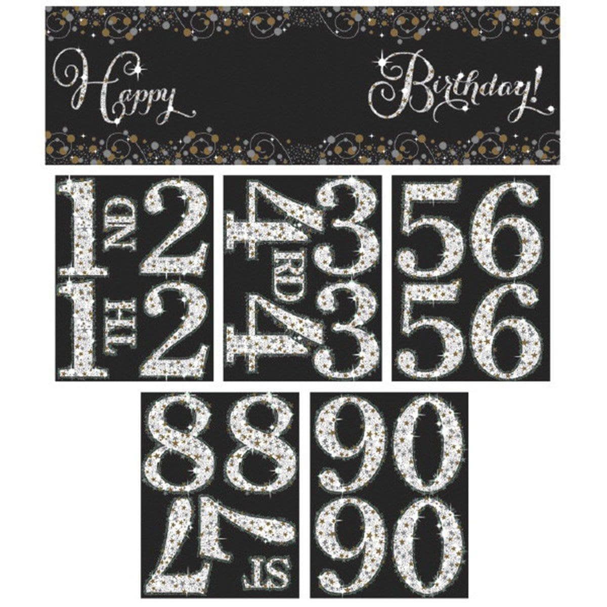 Buy Age Specific Birthday Custom Sparkling Celeb - Giant Banner sold at Party Expert