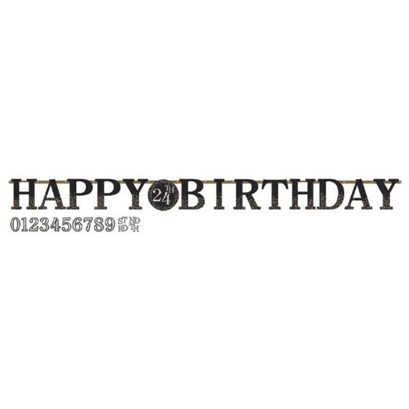 Buy Age Specific Birthday Custom Sparkling Celeb - Letter Banner sold at Party Expert