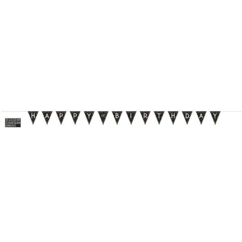 Buy Age Specific Birthday Custom Sparkling Celeb - Pennant Banner sold at Party Expert